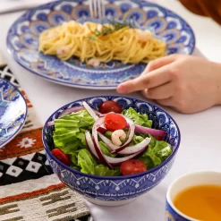 Vancasso Tafelservice Porzellan, Mandala 16 Teiliges Essgeschirr Kombiservice, Handbemaltes Geschirrset Für 4 Personen, Böhmischer Stil -Küchenkochgeschirr Geschäft 00f54fa33d608f93e414d17e573fbf0f