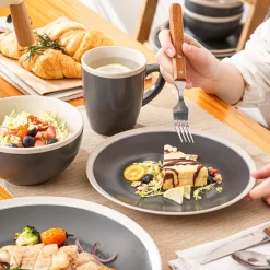 Tafelservice, Vancasso SEESAMI 16-teiliges Kombiservice Aus Steinzeug, Geschirrset Im Modernen Aussehen Für 4 Personen -Küchenkochgeschirr Geschäft 010e19a8da5fb1b2d989479bae757864