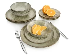 Sänger SÄNGER Steingut Geschirrset Pompei, Tafelservice 12 Teilig Für 4 Personen