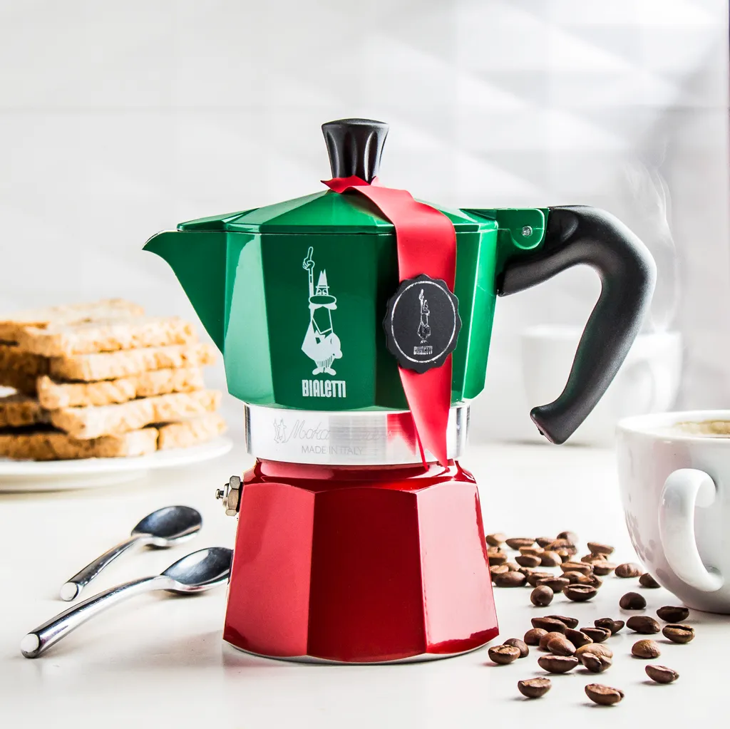 Bialetti - Moka Express Collection Italia (Tricolour), 3-Tassen-Kaffeemaschine, Aluminium 7 Bialetti - Moka Express Collection Italia (Tricolour), 3-Tassen-Kaffeemaschine, Aluminium – Bild 7