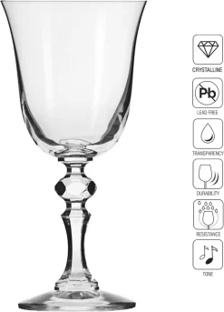 KROSNO Krista Kleine Rotweingläser, 6er-Set, 220 Ml -Küchenkochgeschirr Geschäft 04b61574aafffde678eedf541121ba76