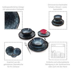 Sänger SÄNGER Steingut Geschirrset Tokio, Tafelservice 12 Teilig Für 4 Personen -Küchenkochgeschirr Geschäft 09f6ce02442b991d537cf10912f442f2