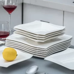 MALACASA, Serie Amparo, Porzellan Tafelservice 24 Tlg. Kombiservice 12 Speiseteller Und 12 Suppenteller Für 12 Personen 13 MALACASA, Serie Amparo, Porzellan Tafelservice 24 Tlg. Kombiservice 12 Speiseteller Und 12 Suppenteller Für 12 Personen -Küchenkochgeschirr Geschäft 0a806c8cd859bd61fa6ff2b141987c95