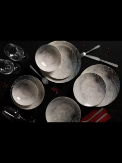 Hermia Concept, Erika,(24 Stücke), Abendessen , Mehrfarbig, 100% Porzellan -Küchenkochgeschirr Geschäft 0afbefb5be70dcc75673a1db55c6f92c