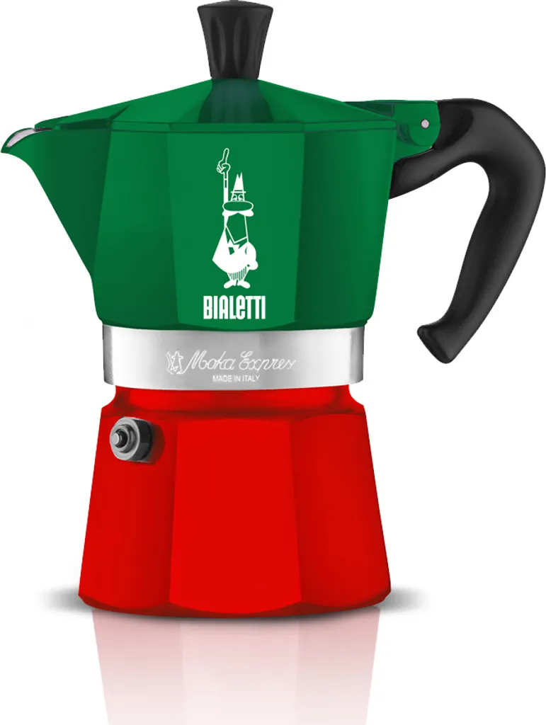Bialetti - Moka Express Collection Italia (Tricolour), 3-Tassen-Kaffeemaschine, Aluminium 6 Bialetti - Moka Express Collection Italia (Tricolour), 3-Tassen-Kaffeemaschine, Aluminium – Bild 6