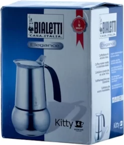 Bialetti Kitty 0,23 L Schwarz, Edelstahl - Italienische Kaffeemaschinen (0,23 L, Schwarz, Edelstahl, 4 Tassen, Edelstahl, Kitty, 1 Stück(e)) -Küchenkochgeschirr Geschäft 0f4a0ff80fd956b33d5a8166f0094dfc
