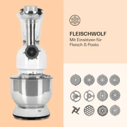 Lucia Küchenmaschine 3-in-1 2000 W / 2,7 PS 5 Ltr Edelstahl BPA-frei -Küchenkochgeschirr Geschäft 1048e0d7b7d9884d94689385eb958af4