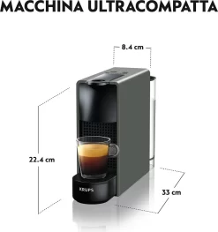 Krups Nespresso Essenza Mini XN110B - Kaffeetassenmaschine - Grau -Küchenkochgeschirr Geschäft 12e7e93cf3556ee886bf3f1d98feddc3