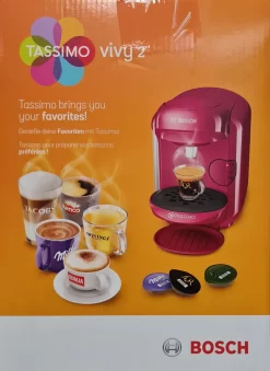 Bosch Tassimo Vivy2 Kapselmaschine TAS1401, Kompaktes Design, Vollautomatisch, Geeignet Für Alle Tassen - Pink -Küchenkochgeschirr Geschäft 1384010da8fdf2a4f34a8f2ab52db2c1