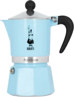 Bialetti Rainbow, Italienische Espresso-Kaffeemaschine, Aluminium, 3 Tassen, Blau 6 Bialetti Rainbow, Italienische Espresso-Kaffeemaschine, Aluminium, 3 Tassen, Blau -Küchenkochgeschirr Geschäft 174ee72e6530517b7fadd7e18233d78e