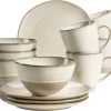 Mäser 931818 Frühstücksset Nottingham Für 4 Personen, Steinzeug, Beige (1 Set, 12-teilig)