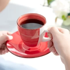 Kaffeeservice Steinzeug, Vancasso BONITA 12 Teiliges Kaffeeset, Cappuccino Tassenset Für 6 Personen, Tassen Und Untertassen -Küchenkochgeschirr Geschäft 1a6b02dd09e3f0bdf7e99e38de105910