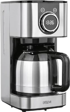 BEEM FRESH-AROMA-SWITCH Filterkaffeemaschine - Thermo Edelstahl 1 L Thermoskanne Bedienrad 24h-Timer 800 W Für 4-8 Tassen Kaffeemaschine Timer -Küchenkochgeschirr Geschäft 1a867a5cbcd0987a986bea6f252ed792