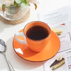 Kaffeeservice Steinzeug, Vancasso BONITA 12 Teiliges Kaffeeset, Cappuccino Tassenset Für 6 Personen, Tassen Und Untertassen -Küchenkochgeschirr Geschäft 209f913751c3237acf4a516d2f794b11