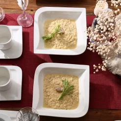 MALACASA, Serie Joesfa, 30 Tlg. Cremeweiß Porzellan Geschirrset Kombiservice Tafelservice Im Eleganten Design Mit Je 6 Tassen, 6 Untertassen, 6 Dessertteller, 6 Suppenteller Und 6 Speiseteller -Küchenkochgeschirr Geschäft 244a704b6dd4a65faf9b02e79ff746ca