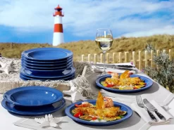 Friesland Ammerland Blue Tafel-Set 12 Tlg Speiseteller + Suppenteller -Küchenkochgeschirr Geschäft 26b8b50867ce2135aa511ab8ff2f5adc