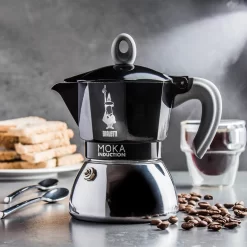 Bialetti MOKA 4TZ Induction Nera -Küchenkochgeschirr Geschäft 279e790ac3e15eb3216e145afde48346