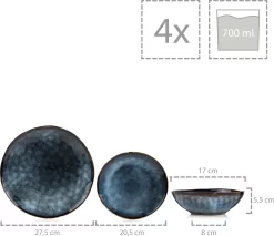 Sänger SÄNGER Steingut Geschirrset Tokio, Tafelservice 12 Teilig Für 4 Personen -Küchenkochgeschirr Geschäft 2cb1ed49dabd5d220d1f3c6aad4badb0