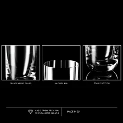 KROSNO Longdrinkgläser Wassergläser Trinkgläser | Set Von 6 | 360 ML | Glamour Kollektion | Perfekt Für Zuhause, Restaurants Und Partys | Spülmaschinenfest -Küchenkochgeschirr Geschäft 2d0fb1b14aa66141e0b69a1b514b4c68