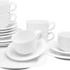 Weissestal DE000001 Tavola Kaffeeservice, Weiß, 18-teilig (1 Set)