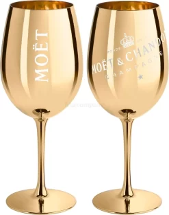 Moet & Chandon Champagne Champagner Glas Gläser Set - 2er Set Gold