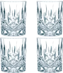 Nachtmann Noblesse Whiskybecher Set, 8er Set, Whiskyglas, Tumbler, Kristallglas, H 9.8 Cm
