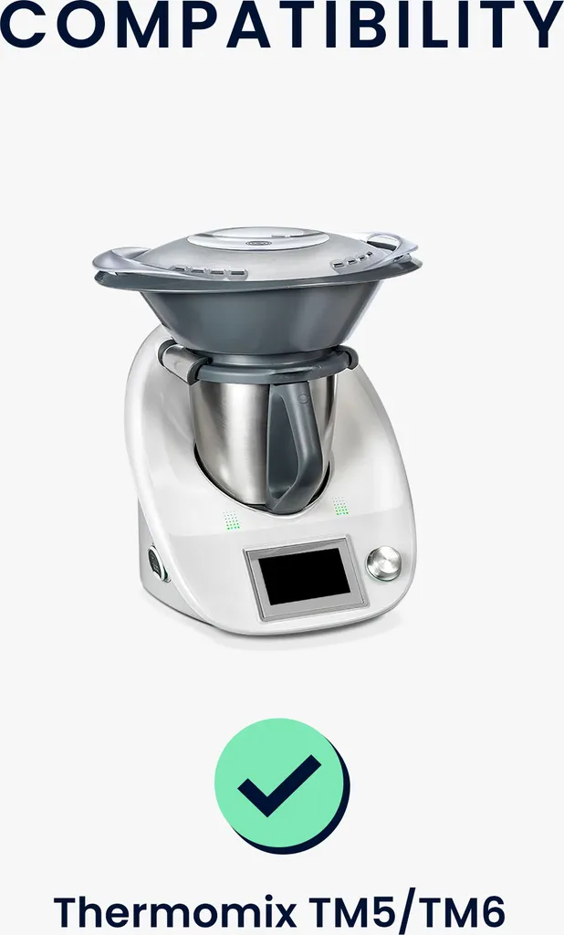 Kwmobile Hülle Kompatibel Mit Thermomix TM5 / TM6 - Küchenmaschine Abdeckhaube - In Weiß Schwarz Herz Brush 4 Kwmobile Hülle Kompatibel Mit Thermomix TM5 / TM6 - Küchenmaschine Abdeckhaube - In Weiß Schwarz Herz Brush – Bild 4