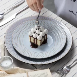 Kombiservice Steinzeug, Vancasso PLUVO Tafelservice, 16-teiliges Ess Geschirrset Mit Je 4 Speisetellern, Kuchentellern, Schalen Und Tassen Für 4 Personen -Küchenkochgeschirr Geschäft 3b31043b48eceba82c675d1d794d526d