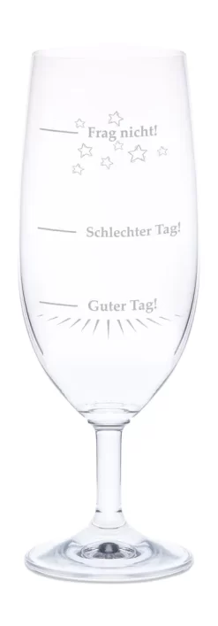Leonardo Bierglas Mit Gravur "Guter Tag Schlechter Tag" -Küchenkochgeschirr Geschäft 3b3e15b47c397a92665bc772b9ab07f7