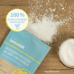 Lemonist Pestizid-Reduzierer - 4er-Set Obst- Und Gemüsereiniger Natron Zitronensäure Salz Granulat Vegan Reduzierung Von Pestiziden - Germany -Küchenkochgeschirr Geschäft 40a7079e1a68e39cf5b6a7bab5992e63