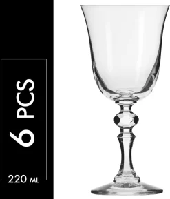 KROSNO Krista Kleine Rotweingläser, 6er-Set, 220 Ml -Küchenkochgeschirr Geschäft 455e5d47cd8fce3610e951a2c2332008