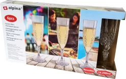 6er Set Kunststoff Champagner-Gläser Kristalleffekt 200ml / Ø6x22,5cm -Küchenkochgeschirr Geschäft 4595d6c7d13f1d0222b6cf88797cc3f0
