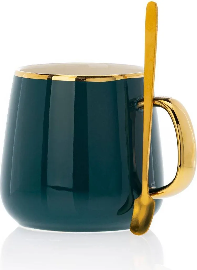 HowHomely Kaffeeservice Keramik 4 Personen - Teeservice 10-tlg. - Grün-Gold 6 HowHomely Kaffeeservice Keramik 4 Personen - Teeservice 10-tlg. - Grün-Gold – Bild 6