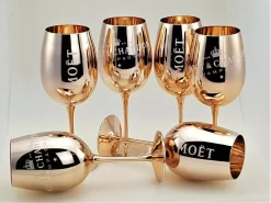 Moët & Chandon Champagnergläser Kupfer 6er Set Echtglas -Küchenkochgeschirr Geschäft 46b01a63a68cfb1221f06cbac3b97917