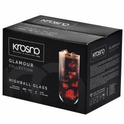 KROSNO Longdrinkgläser Wassergläser Trinkgläser | Set Von 6 | 360 ML | Glamour Kollektion | Perfekt Für Zuhause, Restaurants Und Partys | Spülmaschinenfest -Küchenkochgeschirr Geschäft 4ae51fca05494c3cf5ff70d23103529f