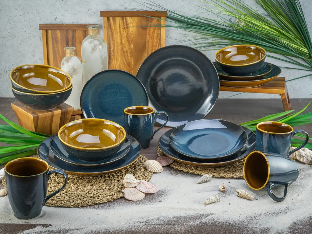 CreaTable 22861 Kombiservice Mallorca Für 4 Personen, Steinzeug, Mehrfarbig (1 Set, 16-teilig) 2 CreaTable 22861 Kombiservice Mallorca Für 4 Personen, Steinzeug, Mehrfarbig (1 Set, 16-teilig) – Bild 2