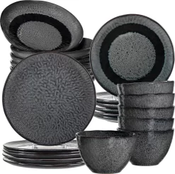 Leonardo Keramikgeschirr-Set Matera 24tlg. Grau, 026060
