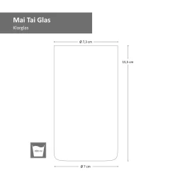 4x Mai Tai Glas 490 Ml Klarglas Cocktail-Kelch Tiki-Cocktail Rum-Longdrink Mai Tai Glass -Küchenkochgeschirr Geschäft 544baf3bee42345152ae133fa84b5a1f