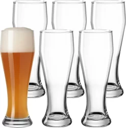 LEONARDO Weizenbierglas, Bierglas, 500 Ml, Transparent, Glas, 8 Cm, 236 Mm