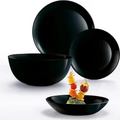 Geschirr Luminarc 9311622 Schwarz Gehärtetes Glas (19 Pcs) -Küchenkochgeschirr Geschäft 576cb2bbe7bf7a636b91cf5dc929cedb