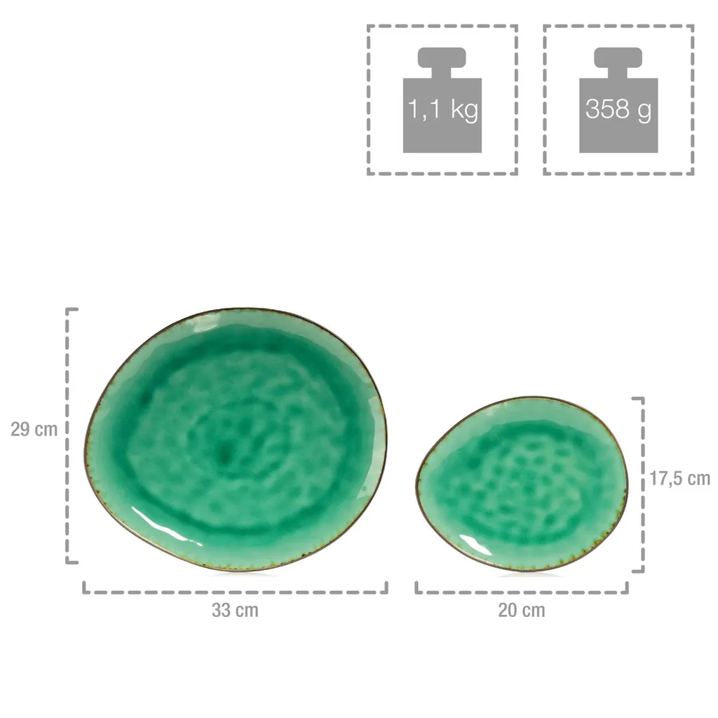 Sänger SÄNGER Steingut Geschirrset Palm Beach, Tafelservice & Servierplatten Set 23 Teilig Für 4 Personen 8 Sänger SÄNGER Steingut Geschirrset Palm Beach, Tafelservice & Servierplatten Set 23 Teilig Für 4 Personen – Bild 8