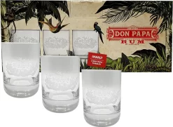 Don Papa Rum Tumbler Glas Gläser Longdrinkglas Mit Verpackung Set - 3 X Gläser