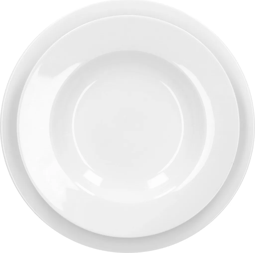 Van Well Trend 12-tlg. Tafelservice Weiß Für 6 Personen, Speiseteller + Suppenteller 2 Van Well Trend 12-tlg. Tafelservice Weiß Für 6 Personen, Speiseteller + Suppenteller – Bild 2