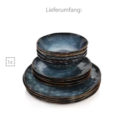 Sänger SÄNGER Steingut Geschirrset Tokio, Tafelservice 12 Teilig Für 4 Personen -Küchenkochgeschirr Geschäft 61f39e69bf91ade5fffa9ebf57b1cb05