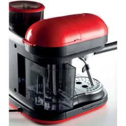 Ariete Siebträger-Espressomaschine Moderna Mit Kaffeemühle Und Aufschäumdüse, Rot/schwarz -Küchenkochgeschirr Geschäft 6317b106c026173bca0be9bb9e222f2c