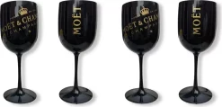 Moët & Chandon 4x Champagnergläser Champagner Gläser Set In Schwarz