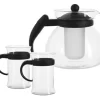 Montana Teeset Aus Glas 1,5Ltr Teekanne + 2 Teegläser