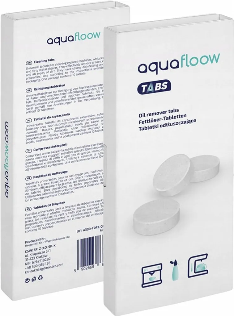 AquaFloow Set Für Siemens / Bosch Espressomaschine: 3x Ersatzwasserfilter TZ70003 + Reinigungstabletten 10 Stück + Reiniger + Entkalkertabletten 8 Stück 5 AquaFloow Set Für Siemens / Bosch Espressomaschine: 3x Ersatzwasserfilter TZ70003 + Reinigungstabletten 10 Stück + Reiniger + Entkalkertabletten 8 Stück – Bild 5