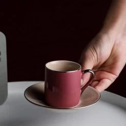 Artvigor, Porzellan Kaffeeservice, Bunt 12 Teilig Kaffee Set, Mit 6 Espressotassen 80 Ml, 6 Untertassen, Mehrfarbig -Küchenkochgeschirr Geschäft 68139441e99aa6d9eef7c4986933e211