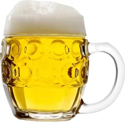 Stölzle Oberglas Tübinger Augenkanne, Pintglas, Kugel, Mit Füllstrich, Traditionelles Design, 6 Stück, Spülmaschinenfest, Hochwertige Qualität (500 Ml)